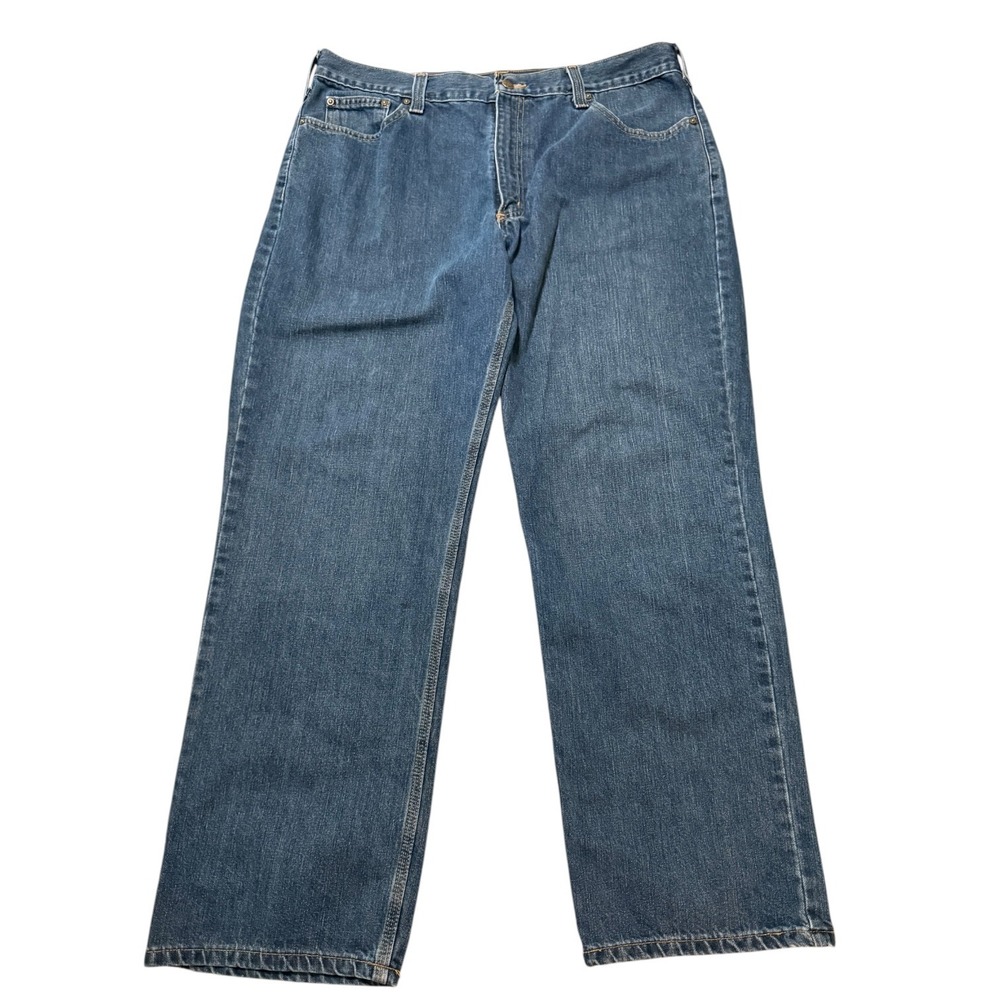 Carhartt Holter Relaxed Fit Jeans Men's 38x32 Bed Rock Blue Work Denim 101483